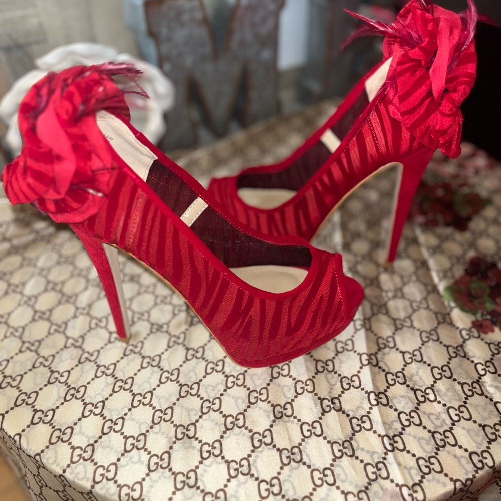 Red 6 inch Heels